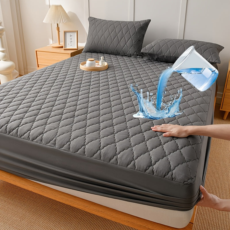 1pc Guaranteed High Quality Fitted Sheet Mattress Protector: Deep Pocket, Heavy Duty, Silent Comfort (Machine Washable)