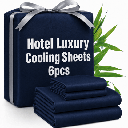 Queen Size Cooling Sheet Set for Kids & Dorm & Home & RVs, 6pcs Bedding Sets WithTop Sheet & Fitted Sheet & Sheets & Pillowcase & Sham Twin/Twinx/ Full/Queen/King Size, Durable & Long-Lasting, Easy Care, 16' Extra Deep Pocket, Father's Day Gift