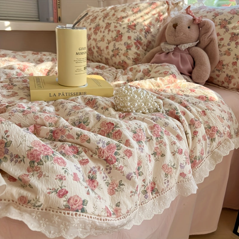 [Soft Summer Thin Quilt] 1pc of Soft Summer Thin Quilt, Sweet Princess Style Summer Cool Blanket - Lightweight And Breathable, Machine Washable, Perfect for Summer, Suitable for a Thin Quilt in All Seasons, Ideal for Bedrooms, Guest Rooms, And Sofas