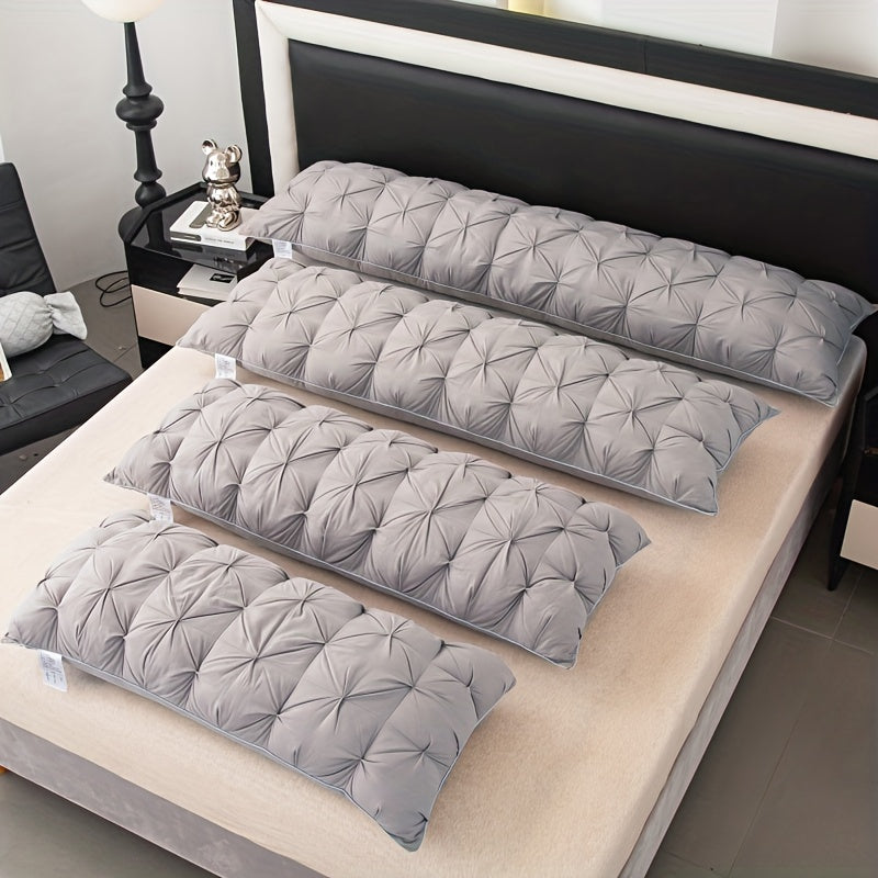 1 Premium Soft Comfortable Extra Long Pillow Core Long Pillow Best Body Pillow High Quality Twist Bread Pillow Hotel Home Single Double High Pillow Bedding for Sleep Neck Protection Fluffy Rebound Pillow Moisture Wicking