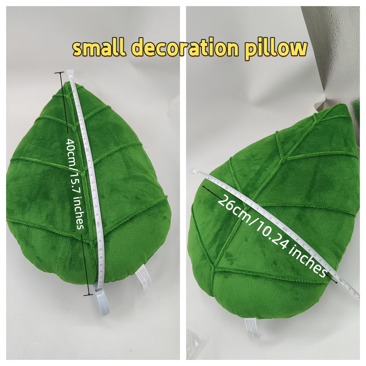 Leaf-Shaped Cushion Suitable for - Retro Botanical Decor Leaf Pillow with -Seamed Edges, Dry Only, Leaf Pillow for Sofa Bed Chair, Decorative Accent Piece 15.75x10.24inch