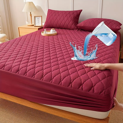 1pc Guaranteed High Quality Fitted Sheet Mattress Protector: Deep Pocket, Heavy Duty, Silent Comfort (Machine Washable)