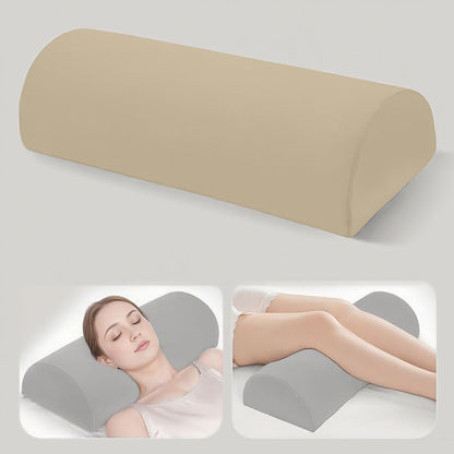 1pc Half Moon Pillow, Leg, Knee, Back of Neck, and Lumbar Support Pillow, Suitable for Back or Side Sleepers, Semi-Rolled Round Pillow, Comfort for Ankles and Feet, Head, Neck, Spine, and Hips