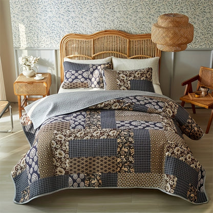 3pcs Luxury American Bedspread Set Ultra Soft Quilt, Moisture Wicking, Breathable, Hypoallergenic Double Sided Quilted Bed Cover Easy Care, Durable, Stylish And Convenient Bedding, Perfect for Bedroom, Living Room, Hotel