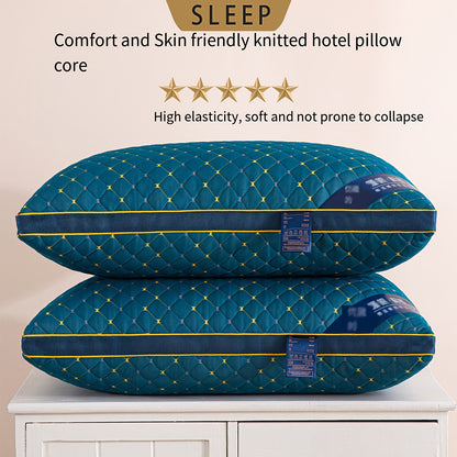 2 Luxury Quality Pillows - Deep Sleep Neck Support, High-Density Non-Sagging All-Season Covers, Vacuum Compressed Packaging, Home Comfort, Designed for Bedding Enthusiasts, Quick Rebound, Soft and Comfortable, Bedroom Relaxation, Modern Sleep