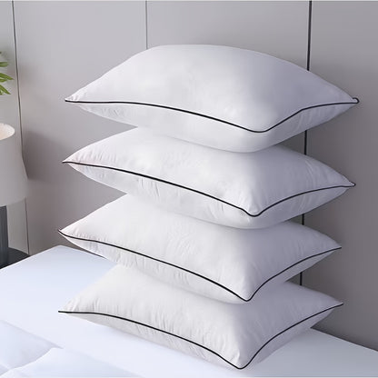 2/4pcs Ultra-Soft White Microfiber Pillow Inserts - Allergy-Free, 100% Polyester Filling for Sofa, Bed, Garden Cushions & More - Ideal for Back Belly Or Side Sleepers