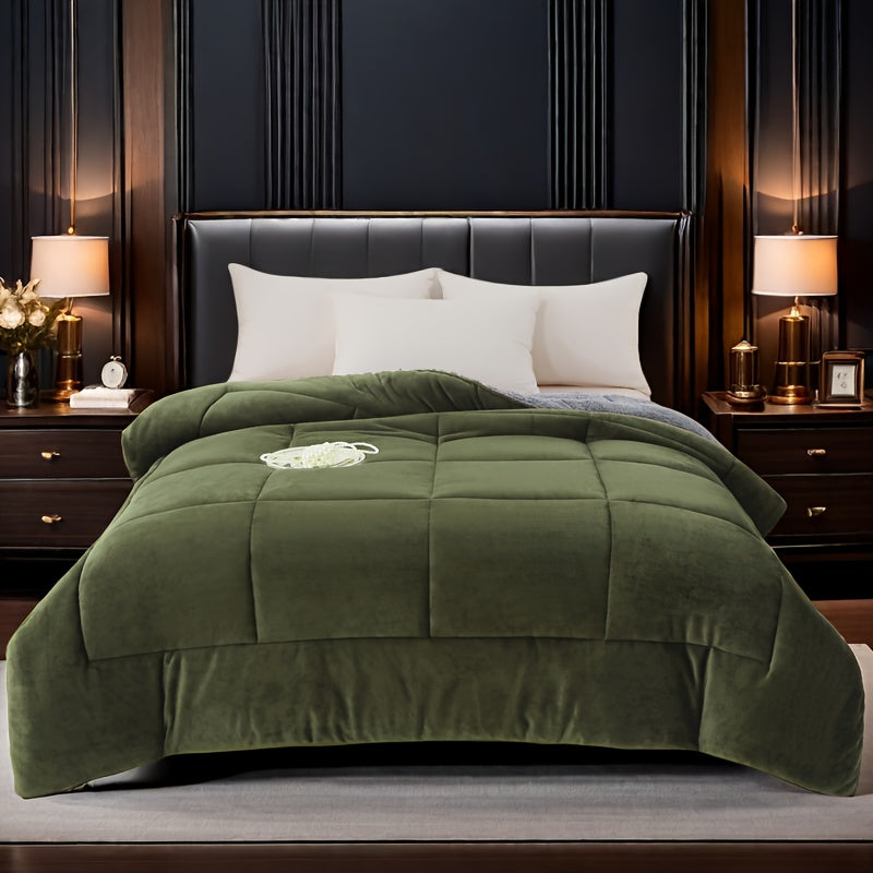 Of Milk Velvet Thick Blanket, Lamb Velvet Winter Quilt, Double-Sided Plush Warm Comforter, Soft, Breathable, And Comfortable, Specially Designed for Hotel And Home Bedrooms