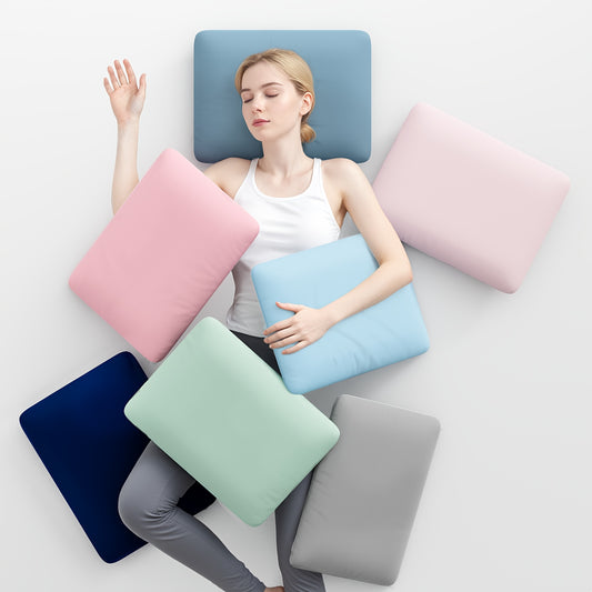 [Neck & Shoulder Pain Relief] Cooling Soft 1pc Pillow for Neck, Seat & Leg Pain Relief - Small Size Bed Pillow with Multi-Color Options, Machine Washable for All-Season Use