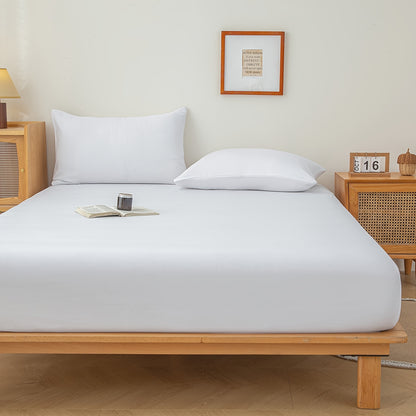 A Solid-color Fitted Sheet Without Pillowcases, a Soft and Comfortable Bedding Mattress Protector with a Non-slip Cover, Suitable for Bedrooms and Guest Rooms. Fitted Sheet Only