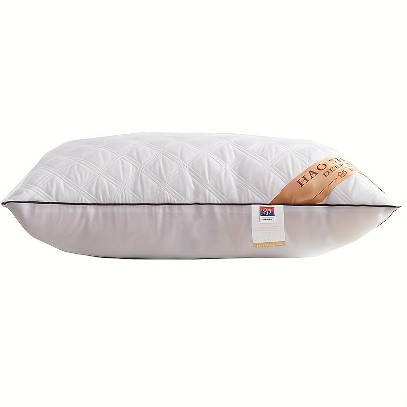 1pc Long Embroidered Pillow | Soft Polyester Filling, Classic Style, Zipper Closure, Suitable for Adults and Pregnant Women, Ideal for Comfortable Sleeping and Neck Protection