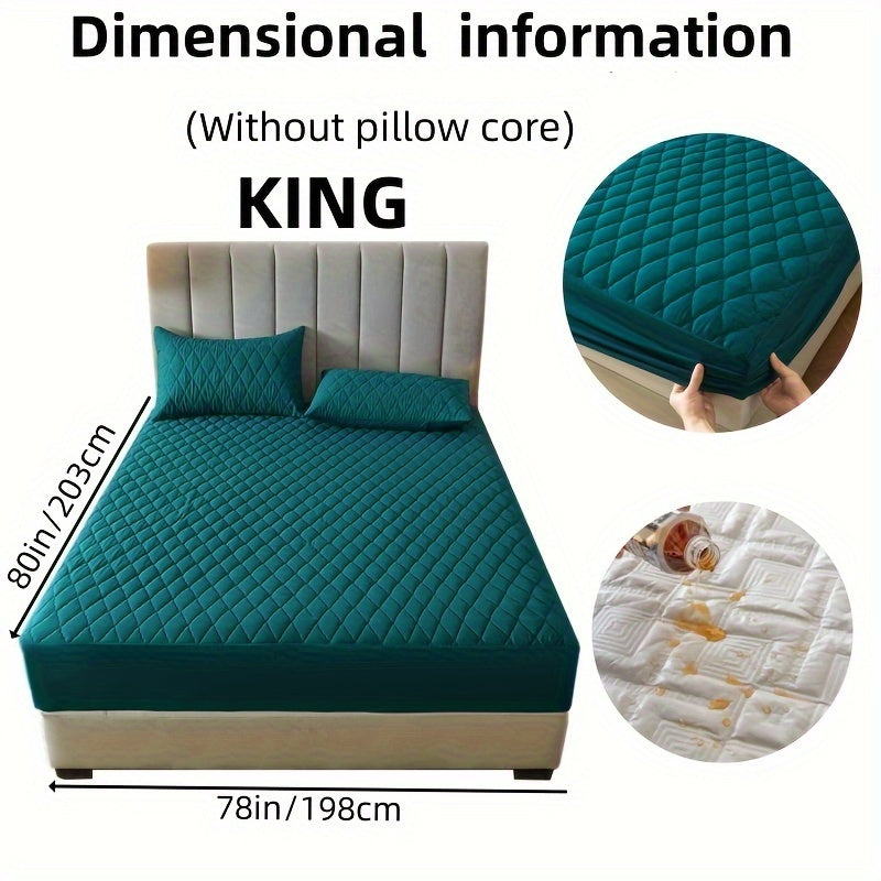 2/3pcs Two-Piece/Three-Piece Multi-Color Waterproof Fitted Sheet Set Waterproof Mattress Protector Fitted Sheet and Pillowcase Set Anti-slip Full Cover Protection Cover