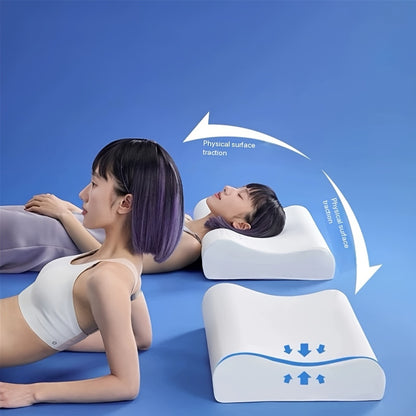 Deep Sleep Pillow, Ergonomically Contoured for Side and Back Sleepers, Orthopedic Neck Shape Supports the Head and Provides Neck Support. Large Size