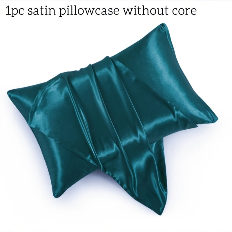 1pc Home Comfort Satin Pillowcase - Envelope Closure - Soft and Skin-Friendly
