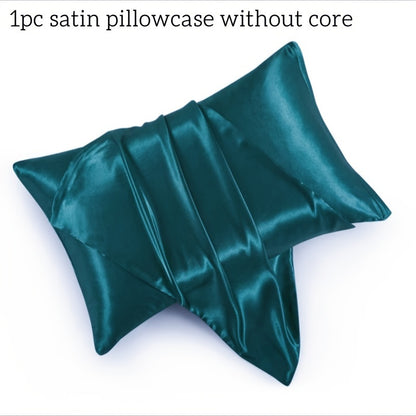 1pc Home Comfort Satin Pillowcase - Envelope Closure - Soft and Skin-Friendly