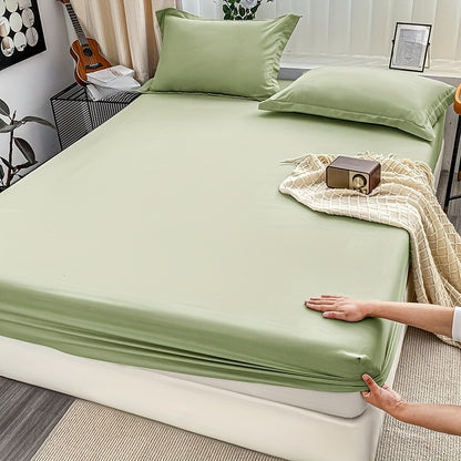 3pcs Ultra Soft Breathable Fitted Sheet Set (1 Fitted Sheet And 2 Pillowcases) Ideal for Bedroom And Guest Room Hotel Bedding, Used All Seasons