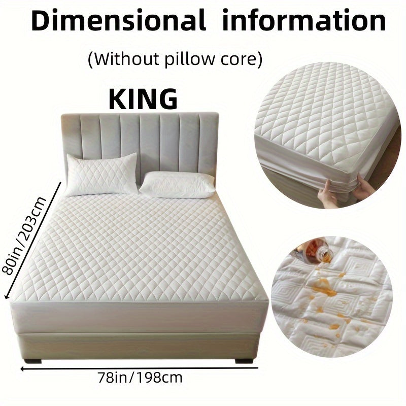 2/3pcs Two-Piece/Three-Piece Multi-Color Waterproof Fitted Sheet Set Waterproof Mattress Protector Fitted Sheet and Pillowcase Set Anti-slip Full Cover Protection Cover