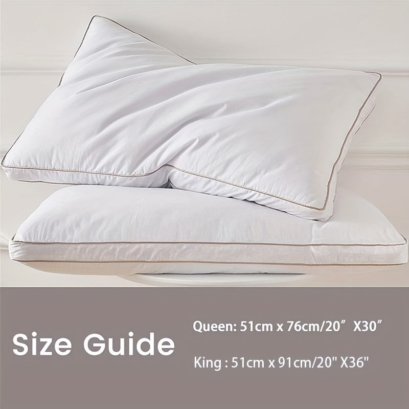 1pc Luxurious Goose Down Pillow Neck Pillows for Sleeping Bed Pillows Shell Down Proof King Queen Size