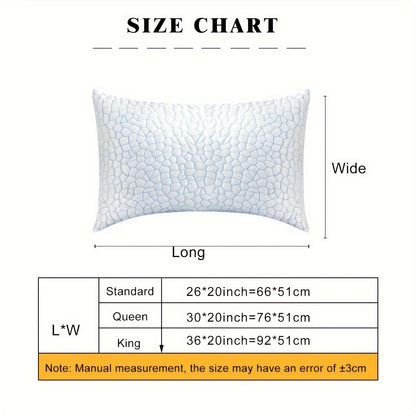 1pc Cooling Pillow with Adjustable Height & - Bed Pillow for Side/Back/Stomach Sleepers, Thermoregulating Technology, Removable & Washable Cover, Dual-Layer Cooling & Bamboo Rayon Side, Modern Bed Pillow for Hot Sleepers, All-Season Use, Machine