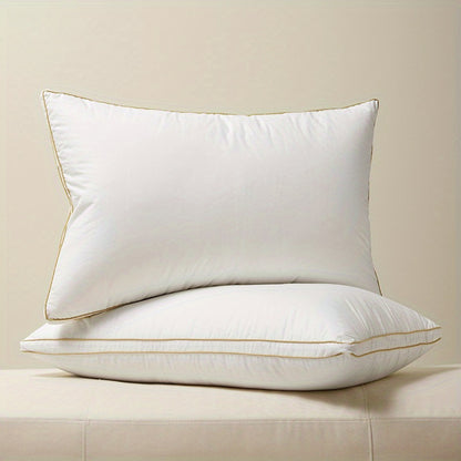 1pc Luxurious Goose Down Pillow Neck Pillows for Sleeping Bed Pillows Shell Down Proof King Queen Size