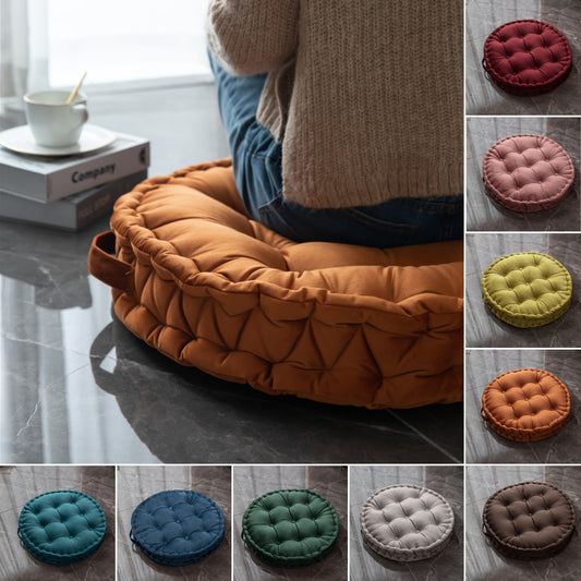 Scandinavian style thickened velvet cushion, solid color home sofa throw pillow, handmade tatami futon for bay window, perfect for use at home, office, hotel, or travel car