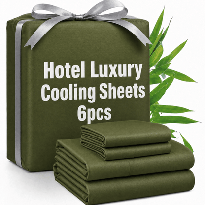 Queen Size Cooling Sheet Set for Kids & Dorm & Home & RVs, 6pcs Bedding Sets WithTop Sheet & Fitted Sheet & Sheets & Pillowcase & Sham Twin/Twinx/ Full/Queen/King Size, Durable & Long-Lasting, Easy Care, 16' Extra Deep Pocket, Father's Day Gift