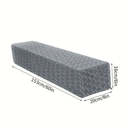 Adjustable Bed Wedge Pillow - High-Density Grey Headboard Cushion, Bed Gap Filler for Single/Double/King/Queen Beds, Machine Washable , Soft Padding for Mattress & Headboard (No Tools Needed, Bed Back Rests, Back Rest Bed Pillow, Bed Pillow For