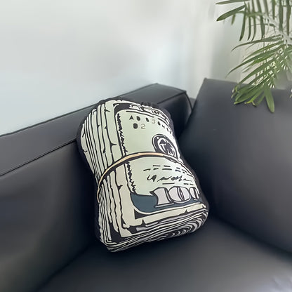 1 US Dollar Pillow Simulation Creative US Dollar Pillow Cushion Short Plush, Suitable for Office Chairs, Sofas, And Beds, Personalized Decorations, Bright Coin Pattern Lumbar Pad, Machine Washable, Decorative Sofa And Bed Additions