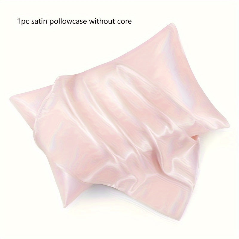 1pc Home Comfort Satin Pillowcase - Envelope Closure - Soft and Skin-Friendly