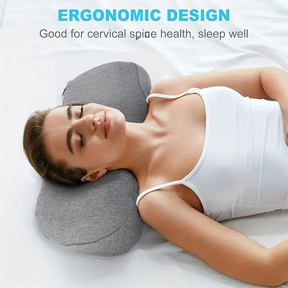 1pc Cervical Neck Pillow for Posture & - Pillow with C-Shaped Curve, Spinal Aid, -Snoring Sleep Aid, Neck & Back for Side/Back Sleepers, &