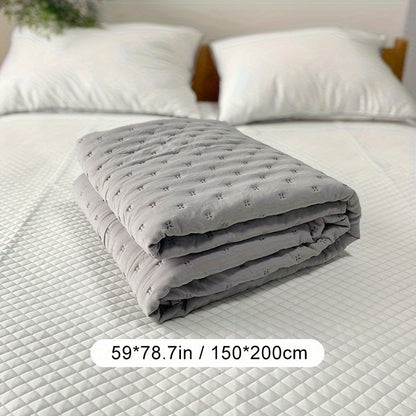 The Latest Ultrasonic Quilted Sandwich Thin Quilt Four Seasons Quilted Bed Cover Bed Sheet Double Solid Color