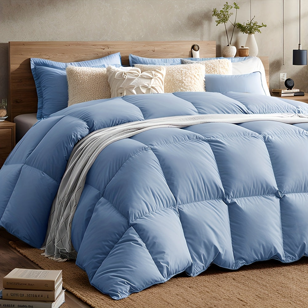 All-season Luxury Goose Down Comforter, Super Soft 700 Fluff, Breathable And Warm Hotel Fluffy, No Fluff