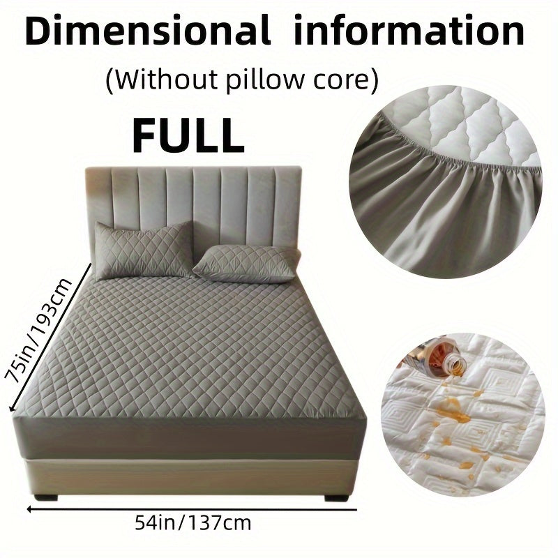 2/3pcs Two-Piece/Three-Piece Multi-Color Waterproof Fitted Sheet Set Waterproof Mattress Protector Fitted Sheet and Pillowcase Set Anti-slip Full Cover Protection Cover