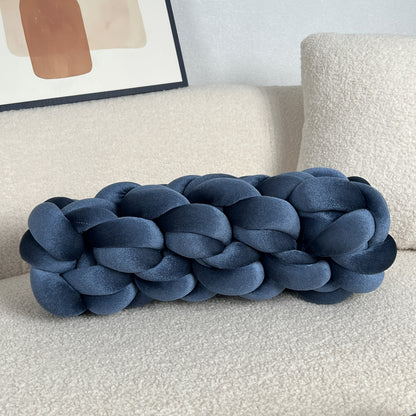 1pc Modern Handmade Home Throw Pillow, Creative Spandex Twisted Cornrow Cushion, Suitable for Bedroom, Sofa, Living Room, Bed, Office