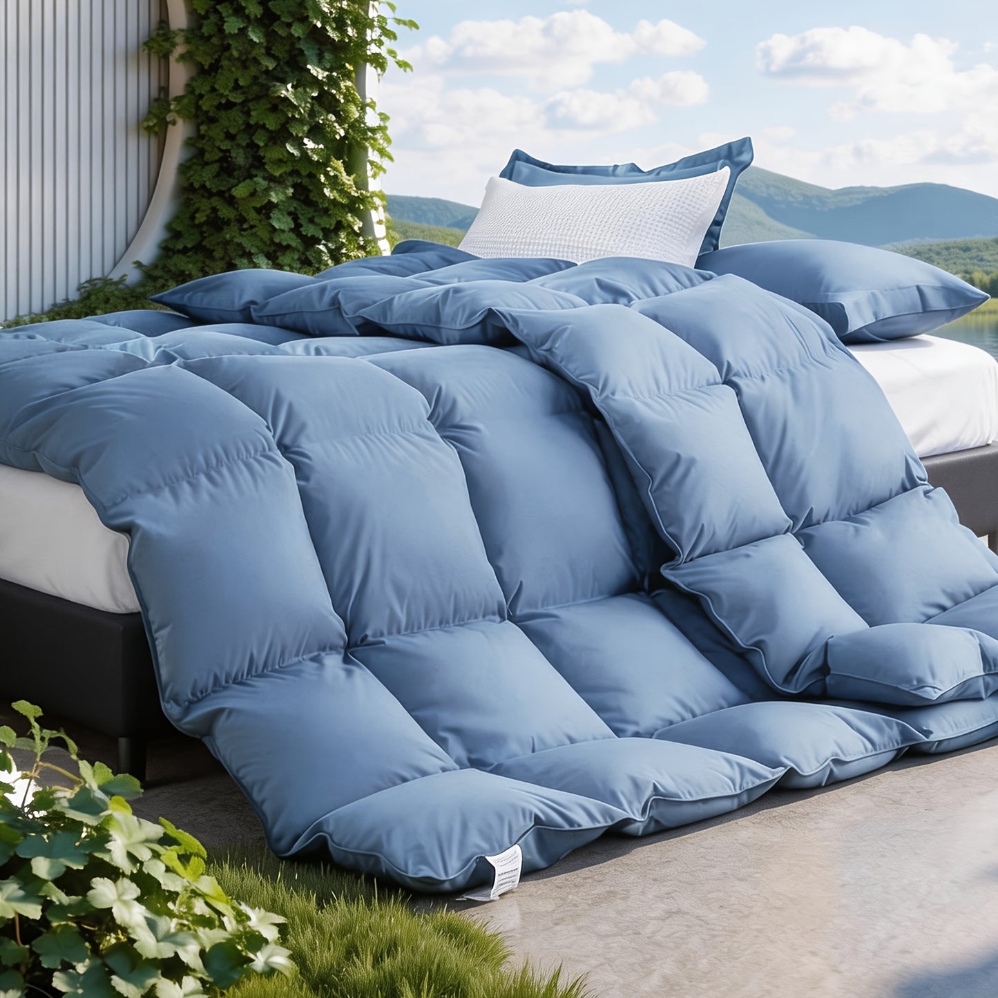 All Season Lightweight Comforter, Breathable & Cooling Duvet Insert, Soft Fluffy Quilt for Year-Round Use, Hotel Quality, Stay Cool & Sweat-Free, 8 Corner Tabs
