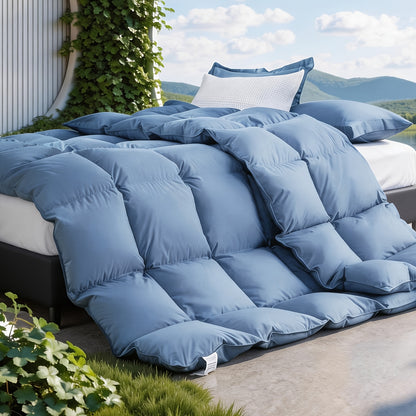 All Season Lightweight Comforter, Breathable & Cooling Duvet Insert, Soft Fluffy Quilt for Year-Round Use, Hotel Quality, Stay Cool & Sweat-Free, 8 Corner Tabs