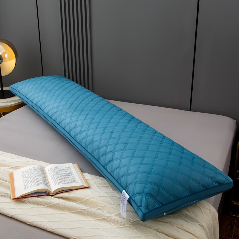 1pc Queen-Stitched Body Pillow with Extended Length - Support for Back, Neck, Hip - Machine-Washable Bed Pillow Suitable for Side/Supine Sleepers, Pregnant Women - Full-Body, Bed & Home Use, Year-Round Use