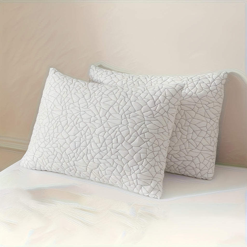 Pillows Set Of 2 - Hotel Luxury Bed Pillows for Sleeping 2 Pack, Supportive Breathable Down Alternative Gusseted Pillow for Side Stomach Or Back Sleepers