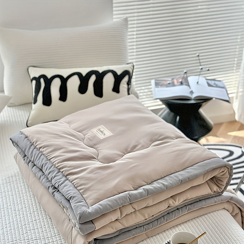 Ultra-Soft Summer Cool Thin Quilt - Lightweight, Breathable, Skin-Friendly, Made of 100% Polyester, Machine Washable, Soft And Breathable, Comfortable for All Seasons, Multifunctional Use
