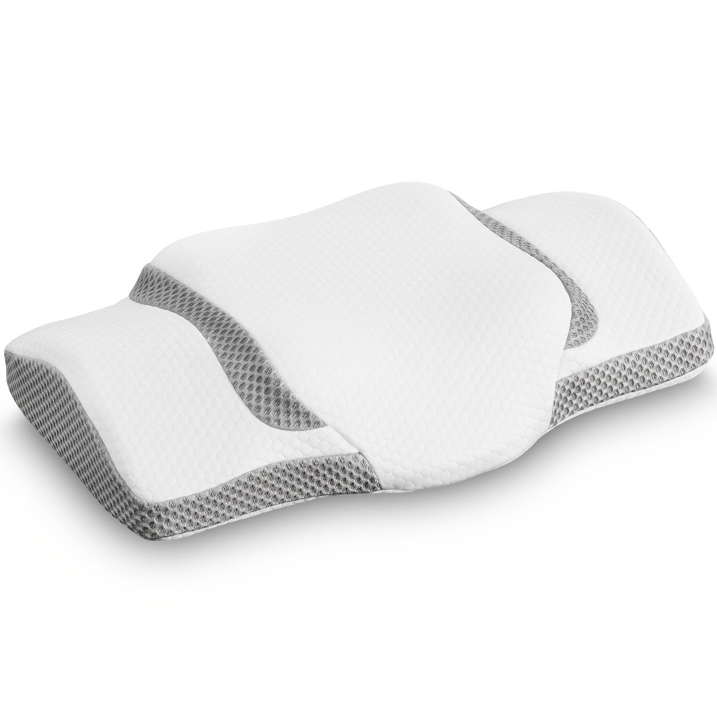 Cervical Neck Pillow, Ergonomic Contour Neck Pillows for Neck Relief, Cotton Orthopedic Bed Pillow for Side Back Stomach Sleeper, Neck Pillow with Cooling Pillowcase