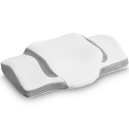 Cervical Neck Pillow, Ergonomic Contour Neck Pillows for Neck Relief, Cotton Orthopedic Bed Pillow for Side Back Stomach Sleeper, Neck Pillow with Cooling Pillowcase