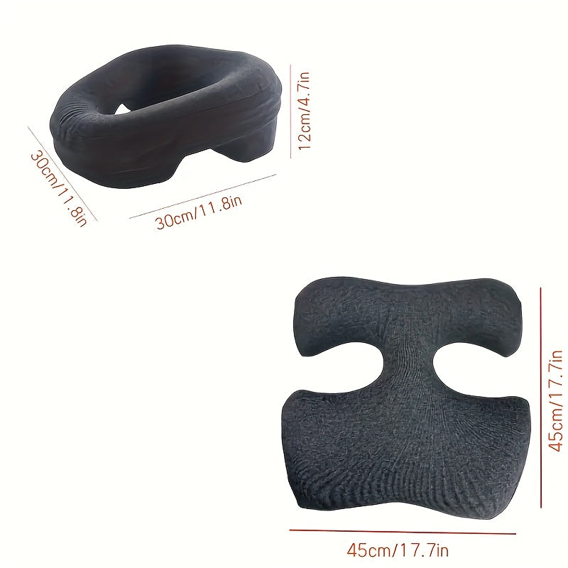 Multi-Functional Beauty Massage Pillow, Facial & Body SPA-Level Support, Contoured Anti-Slip, Soft Microfiber, Classic Design, Comfortable Neck, Back, and Chest Support, Ideal for Home or Salon, All-Season, Hand Wash Only, 200-250 g/㎡ Density