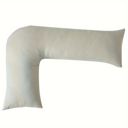 1pc Soft L-Shaped Body Pillow - Comfortable Sleeping & Support Cushion, Green with Washable Polyester Cover, Versatile for Home, Car, and Travel Use, Whole Body Support, Lightweight & Ergonomic Design, Pillows for Couc