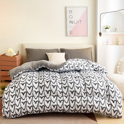 1pc • Warm Blanket with Heart Pattern • New Winter Quilt