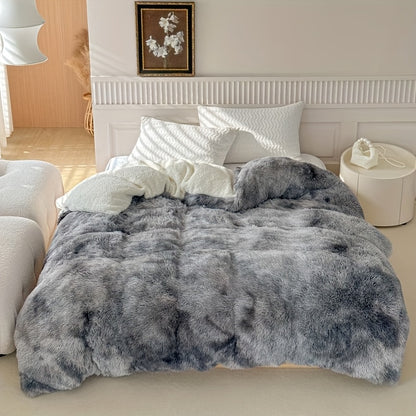 Ultra-Soft Long Plush Lamb Fleece Quilt, Thick Winter Bedding with Intricate Patterns, Machine Washable, Polyester Fabric, Contemporary Style, Warm and Cozy for All Seasons, Allseason Comforter | Luxurious Appearance | Plush Polyester Filling
