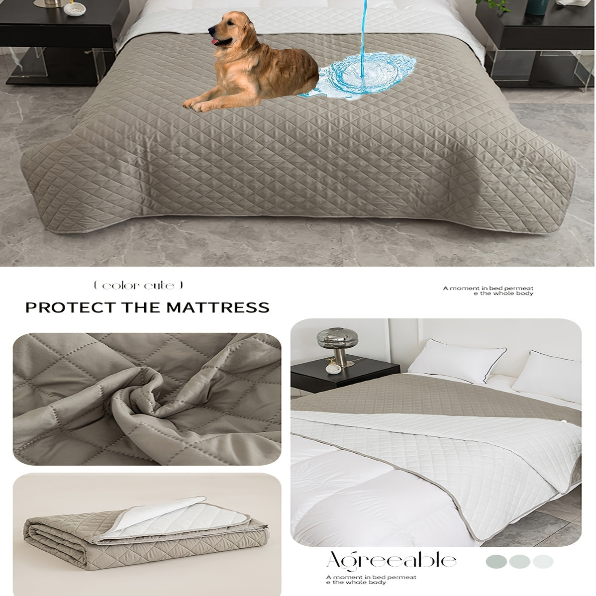 1pc Bed Cover Bed Spread, Washable Bed Spread for Protecting Super Soft Mattress Covers Suitable for Beds and Sofas