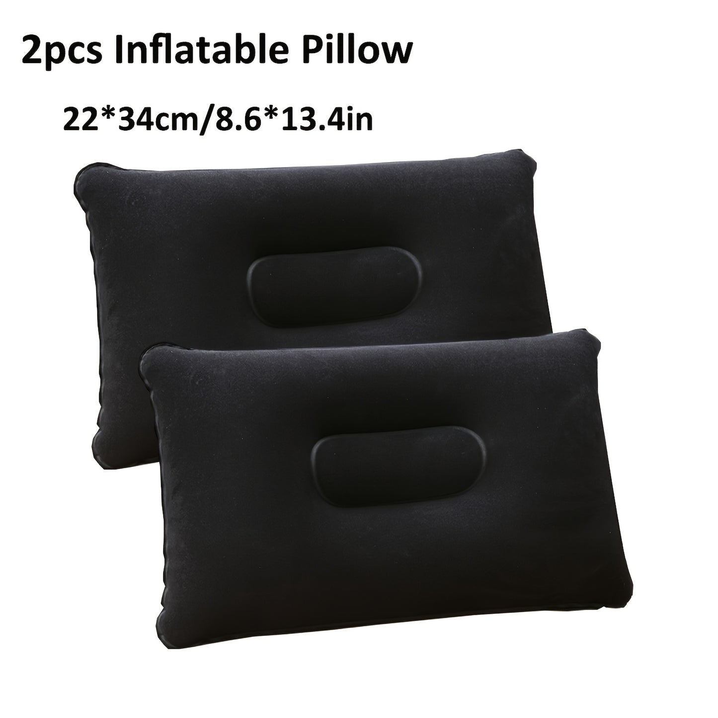 2 Inflatable Camping Pillows - Travel Square Neck Pillow, Lightweight Multifunctional, Portable Comfortable, Suitable for Office, Camping, Hiking, Car, Nap And Vacation