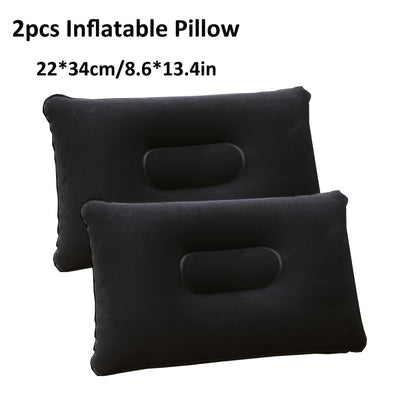 2 Inflatable Camping Pillows - Travel Square Neck Pillow, Lightweight Multifunctional, Portable Comfortable, Suitable for Office, Camping, Hiking, Car, Nap And Vacation