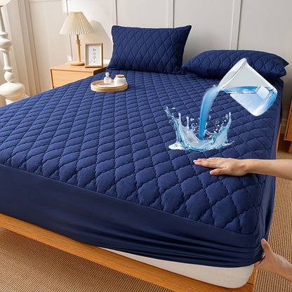 1pc Guaranteed High Quality Fitted Sheet Mattress Protector: Deep Pocket, Heavy Duty, Silent Comfort (Machine Washable)