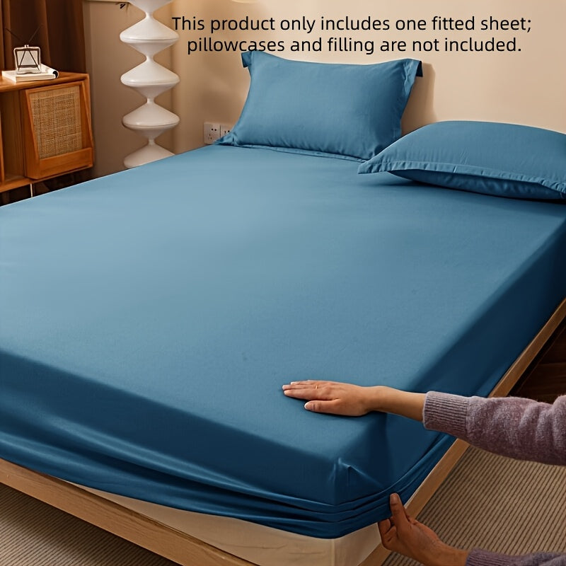 A Soft and Breathable Fitted Sheet, Ultra-fine Fiber Bed-dark Blue,, Machine Washing, Comfortable Bed Supplies Throughout the Season, Comfortable Solid Color Design