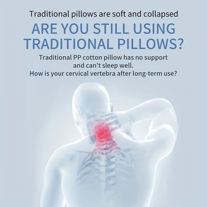 Gel Pillow, Cool Sleep Support, Back and Side Sleeping Support, Low-rebound Cooling Gel Sleep Pillow, Single Piece